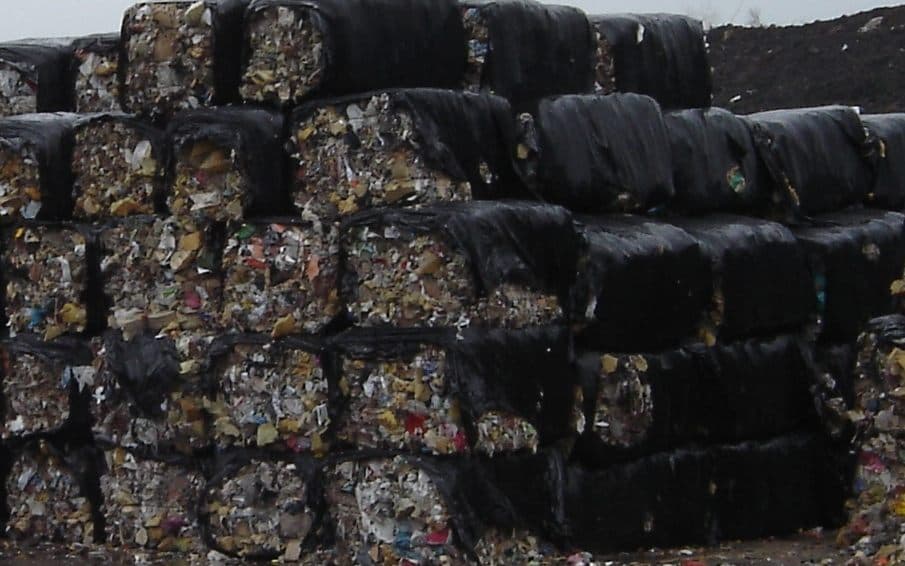 Baled solid recovered fuel